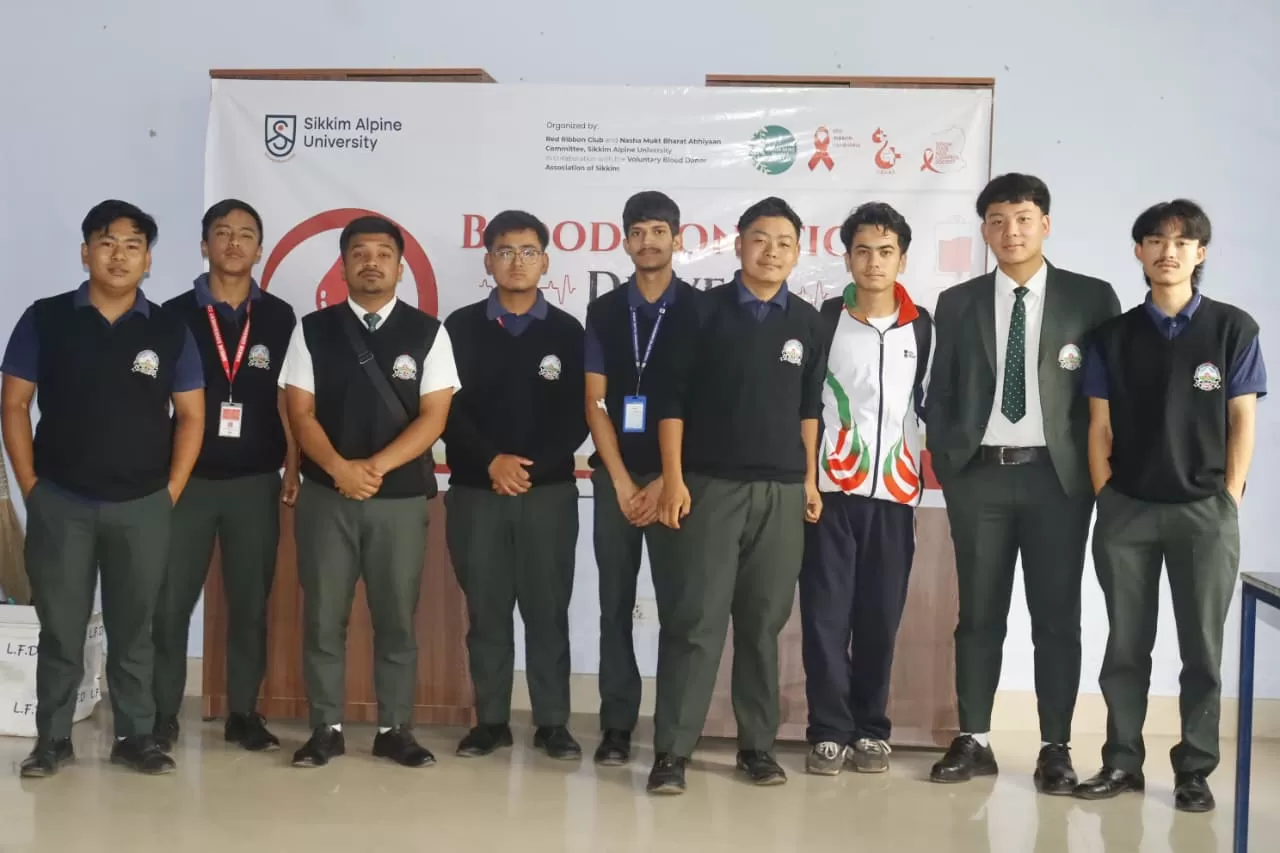 Students and Staff of Sikkim Government College, Namchi Participated in a Voluntary Blood Donation Camp